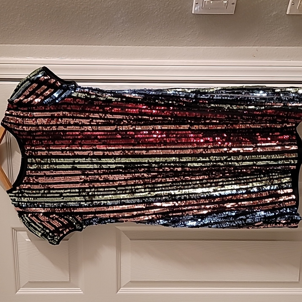 Brand new Primark multicolor Girls Sequins Short dress size 12 - 13 years